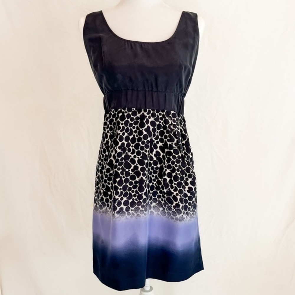 Maeve Anthropologie Women’s Black and Blue Ombre Dress